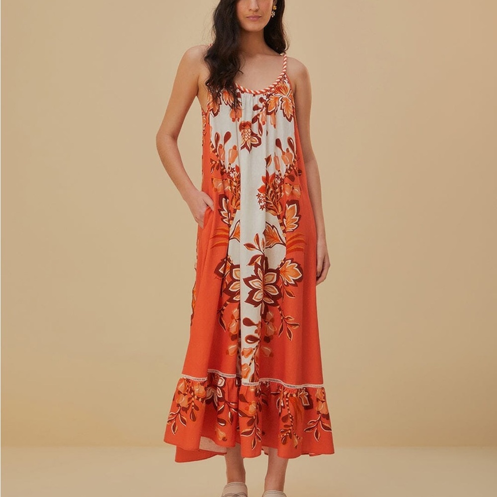 Farm rio Cream Aura Maxi 
55% Linen 45% viscose